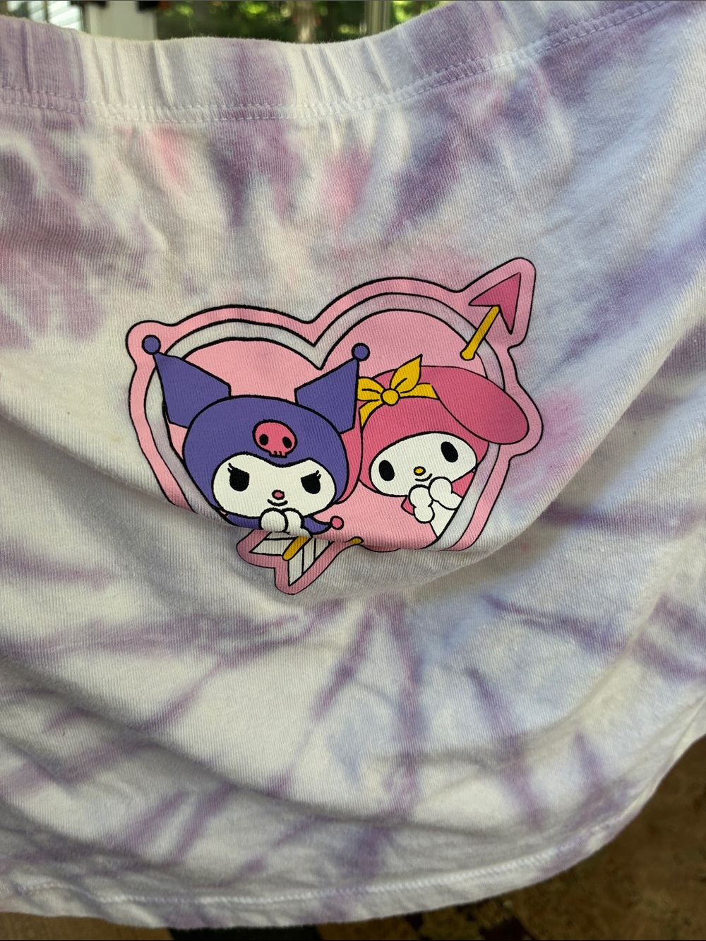 Sanrio Kuromi & My Melody Purple Pink Tie-Dye Graphic Tee